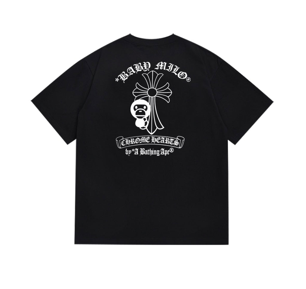 BAPE x Chrome Hearts Baby Milo T-Shirt Black |