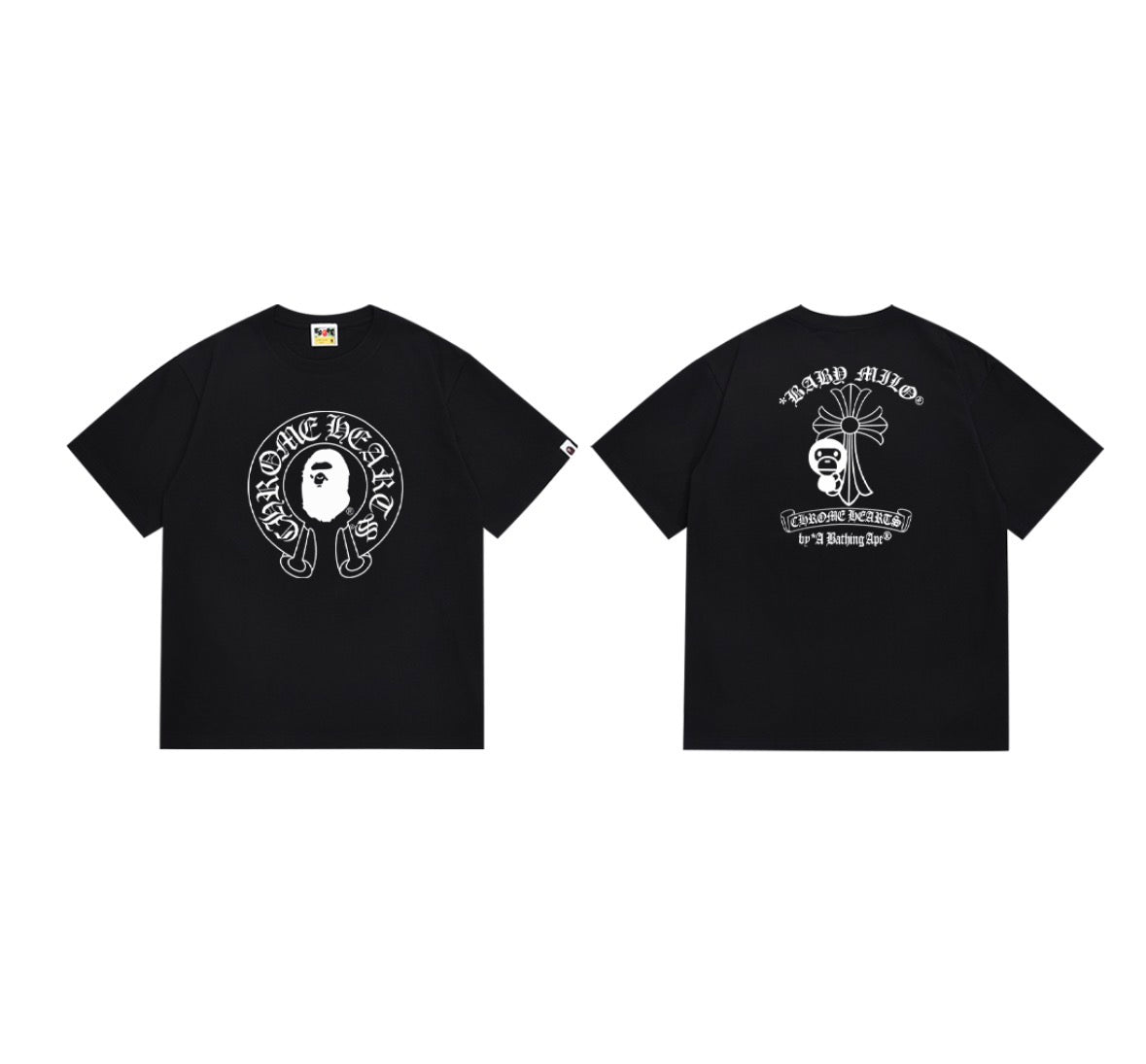 BAPE x Chrome Hearts Baby Milo T-Shirt Black |